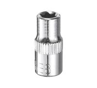 sourcing map E-Torx Socket 1/4" Drive E8 Star Female Socket 1" Length External Torx Deep Sleeve CR-V Chrome Plating 6 Point Spline Sleeve for Auto Repairs Home Maintenance