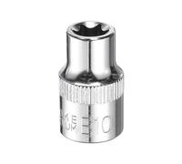 sourcing map E-Torx Socket 3/8" Drive E10 Star Female Socket 1.1" Length External Torx Deep Sleeve CR-V Chrome Plating 6 Point Spline Sleeve for Auto Repairs Home Maintenance