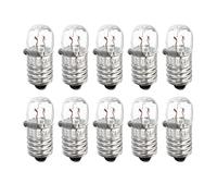 sourcing map E10 Screw Base Miniature Bulbs 12V/3W Warm Yellow Light Mini Lamps with Box, 1 Set/10 Pack