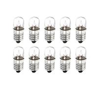 sourcing map E10 Screw Base Miniature Bulbs 48V/2W Warm Yellow Light Mini Lamps with Box, 1 Set/10 Pack