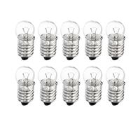 sourcing map E10 Screw Base Miniature Bulbs DC 6V Warm Yellow Light Mini Lamps with Storage Box, 1 Set/10 Pack