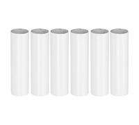 sourcing map E12 Candle Socket Covers, 3.1 Inch Tall Metal Chandelier Sleeves Candelabra Base Sockets Fit to Most Chandeliers, White 6 Pcs