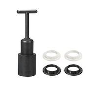 sourcing map E14 Socket Ring Removal Tool T Type with Lamp Shade Socket Rings for Medium Base, Light Replacing Accessories, Black 1 Set