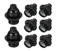 sourcing map E26 E27 Light Socket, 8pcs 250V 660W 3A Lamp Socket Screw Base Bulb Holder for Retro Pendant Light Vintage Retro Halogen Chandelier 35.3x58mm