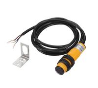 sourcing map E3F-DS10B2 Photoelectric Sensor, 300mA DC6-36 V M18 Diffuse Reflection Photoelectric Switch Sensor 3 Lines Detection Distance 10CM NPN NC with Mounting Bracket for Industrial