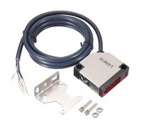 sourcing map E3JK-DS30M1 Photoelectric Sensor, 3A 12-240VDC/24-240VAC V Diffuse Reflection Photoelectric Switch Sensor 5 Lines Detection Distance 100-300MM NPN/PNP NC+NO with Bracket(White)