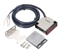 sourcing map E3JK-R4M1-ZH Photoelectric Sensor, 3A 12-240VDC/24-240VAC V Specular Reflection Photoelectric Switch Sensor Kit 5 Lines Detection Distance 0.7-4M NPN/PNP NC+NO (White)