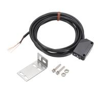 sourcing map E3Z-LS61 Photoelectric Sensor, 200mA 12-24VDC V Laser Diffuse Reflection Photoelectric Switch Sensor 4 Lines Detection Distance 30-300MM NPN NO+NC with Bracket(Black)