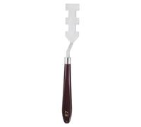 sourcing map E7 Painting Palette Knife Stainless Steel Art Spatula Painting Pallet Knives Scrapers Tools with Plastic Handle for Acrylic Oil Canvas Mixing Spreading