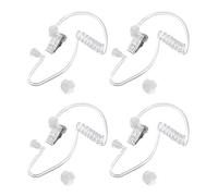 sourcing map Ear Piece Headset Earpiece Agent Secret Earpiece Costume Prop with Earbuds, Replacement Acoustic Tube for 2-Way Radio Audio Headsets, Pack of 4