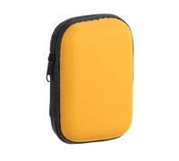 sourcing map Earbuds Cases, Wired Earphone Case Holder, EVA Ear Buds Case Zipper Organizer Small with Mesh Pocket for USB Cable, Earphones, Yellow