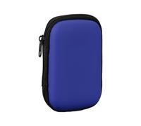 sourcing map Earphone Case,EVA Hard Shell Zipper Bags 4.53x3.15x1.38inch Portable Earbud Carrying Case Storage Bag for In-Ear Headphones USB Charging Cable, Blue 80x35x115mm