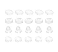sourcing map Earring Pads, 120 Pcs 4 Styles - Silicone Clip-on Earring Backs, Comfort Earrings Cushions Replacements for Clips on Earrings (Clear)
