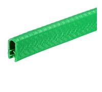 sourcing map Edge Trim Green U Shape Edge Protector Rubber with Steel Clips Fits 5/64"-9/64" Edge 8.2Ft/2.5Meter Length Door Edge Guards