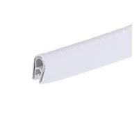 sourcing map Edge Trim White U Shape Edge Protector Rubber with Steel Clips Fits 3/64"-3/32" Edge 14.76Ft/4.5Meter Length Door Edge Guard