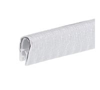 sourcing map Edge Trim White U Shape Edge Protector Rubber with Steel Clips Fits 3/64"-3/32" Edge 8.2Ft/2.5Meter Length Door Edge Guards