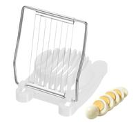 sourcing map Egg Slicer for Hard Boiled Eggs, Heavy Duty Stainless Steel Wire Multipurpose Egg Slicer Fruit Cutter Small Portable Eggs Peeler Tool for Strawberry Tomato, White