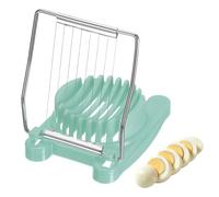 sourcing map Egg Slicer for Hard Boiled Eggs, Heavy Duty Stainless Steel Wire Multipurpose Egg Slicer Fruit Cutter Small Portable Eggs Peeler Tool for Strawberry Tomato, Green