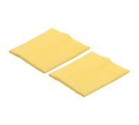 sourcing map Elastic Cuffs Ribbed Trims 10x9cm Cotton Fabric Knit Rib Stretch Tape Cuff Sleeve Waistband for Sewing, Lemon Yellow 1 Pair