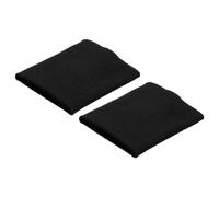sourcing map Elastic Cuffs Ribbed Trims 7.5x9cm Cotton Fabric Knit Rib Stretch Tape Cuff Sleeve Waistband for Sewing, Black 1 Pair