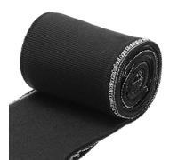 sourcing map Elastic Cuffs Ribbed Trims 80 x 7 cm Cotton Fabric Knit Rib Stretch Tape Cuff Sleeve Waistband for DIY Sewing, Black 1 Pair