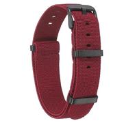 sourcing map Elastic Nylon Watch Band 18mm One-Piece French Watch Strap Waterproof Replacement Wristwatch Strap with Black Buckle for Men Women, Red