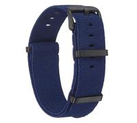 sourcing map Elastic Nylon Watch Band 20mm One-Piece French Watch Strap Waterproof Replacement Wristwatch Strap with Black Buckle for Men Women, Blue