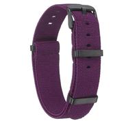sourcing map Elastic Nylon Watch Band 20mm One-Piece French Watch Strap Waterproof Replacement Wristwatch Strap with Black Buckle for Men Women, Purple