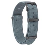 sourcing map Elastic Nylon Watch Band 20mm One-Piece French Watch Strap Waterproof Replacement Wristwatch Strap with Black Buckle for Men Women, Grey