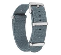 sourcing map Elastic Nylon Watch Band 22mm One-Piece French Watch Strap Waterproof Replacement Wristwatch Strap with Silver Buckle for Men Women, Grey