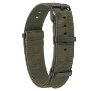sourcing map Elastic Nylon Watch Band 22mm One-Piece French Watch Strap Waterproof Replacement Wristwatch Strap with Black Buckle for Men Women, Green