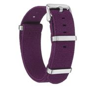 sourcing map Elastic Nylon Watch Band 22mm One-Piece French Watch Strap Waterproof Replacement Wristwatch Strap with Silver Buckle for Men Women, Purple