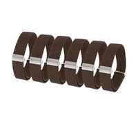 sourcing map Elastic Sleeve Garter,6pcs Adjustable Shirt Armbands Sleeve Garter Anti-slip Sport Armband Stretch Strap for Man and Women Costume Accessories,Brown