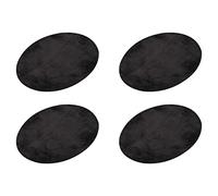 sourcing map Elbow Knee Iron-on Fabric Patches Repair Patches Oval Black for Clothing Repair Crafts Repair Kit Backpack Shoes Decoration Pack of 4
