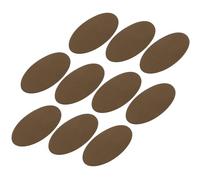 sourcing map Elbow Knee Iron-on Fabric Patches Repair Patches Oval Repair Patch Self-Adhesive Light Coffee for Clothing Repair Crafts Repair Kit Backpack Shoes Decoration Pack of 10