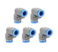 sourcing map Elbow Push to Connect Air Fittings 8mm Tube OD Pneumatic Quick Release Connectors Grey 5Pcs