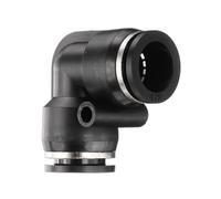 sourcing map Elbow Push to Connect Tube Fitting 1/2" Tube OD 90 Degree Quick Connector Push to Connect Adapter Air Line Hose Fittings for Industry Air System PV1/2, Black