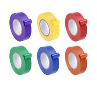 sourcing map Electrical Tape, 3/4" x 66 ft Waterproof Strong Adhesive Rubber Sticker PVC Flame Retardant Insulation Tape, Use at No More Than 600V,Red/Purple/Orange/Yellow/Blue/Green,6Pcs