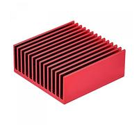 sourcing map Electronic Heat Dissipation Cooler Aluminium Heatsink 50x50x20mm for CPU Red