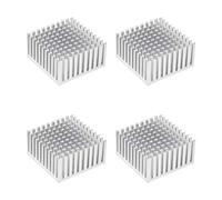 sourcing map Electronic Radiators Heatsink for MOS GPU IC Chip Silver 40 x 40 x 20 mm 4pcs
