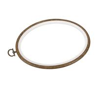 sourcing map Embroidery Hoop Frame 7x5 Inch Oval Imitated Wood Cross-Stitch Ring for Art Craft Sewing Ornament, Pack of 2