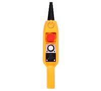 sourcing map Emergency Hoist Crane Push Button Switch, Up Down Rain Proof Switch Pendant Control Station Momentary, 2 Way Yellow