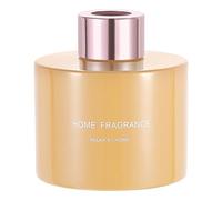 sourcing map Empty Glass Diffuser Bottle 140ml/4.7oz Refillable Fragrance Accessories Aromatherapy Jar Container for Replace Reed Diffuser Home Bathroom Pale Orange with Gold Tone Cap