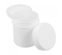 sourcing map Empty Plastic Paint Pail 0.04 -Gallon / 150ml Seal Storage Container with Sealing Strip Lid 2Pcs