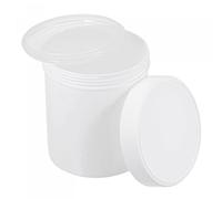 sourcing map Empty Plastic Paint Pail 0.26 -Gallon/1000mL Seal Storage Container with Sealing Lid White 2Pcs