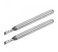 sourcing map End Mill CNC Router Bit, 1/8" 3.175mm Shank 2mm x 6mm Left Hand Carbide Single Flute Spiral Upcut Milling Cutter for Carving Acrylic PVC MDF Hardwood, 2pcs