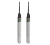 sourcing map End Mill CNC Router Bits, 0.5mm x 4mm 1/8" Shank Diamond Film Coated Carbide Engraving Bit Milling Cutter Right Hand for PCB Plastic Fiber Wood 2pcs