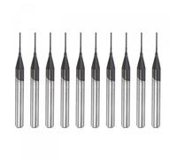 sourcing map End Mill CNC Router Bits, 0.6mm x 5.5mm 1/8" Shank Diamond Film Coated Carbide Engraving Bit Milling Cutter Right Hand for PCB Plastic Fiber Wood 10pcs