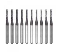 sourcing map End Mill CNC Router Bits, 1.7mm x 9mm 1/8" Shank Diamond Film Coated Carbide Engraving Bit Milling Cutter Left Hand for PCB Plastic Fiber Wood 10pcs