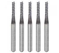 sourcing map End Mill CNC Router Bits, 2mm x 9.5mm 1/8" Shank Diamond Film Coated Carbide Engraving Bit Milling Cutter Right Hand for PCB Plastic Fiber Wood 5pcs